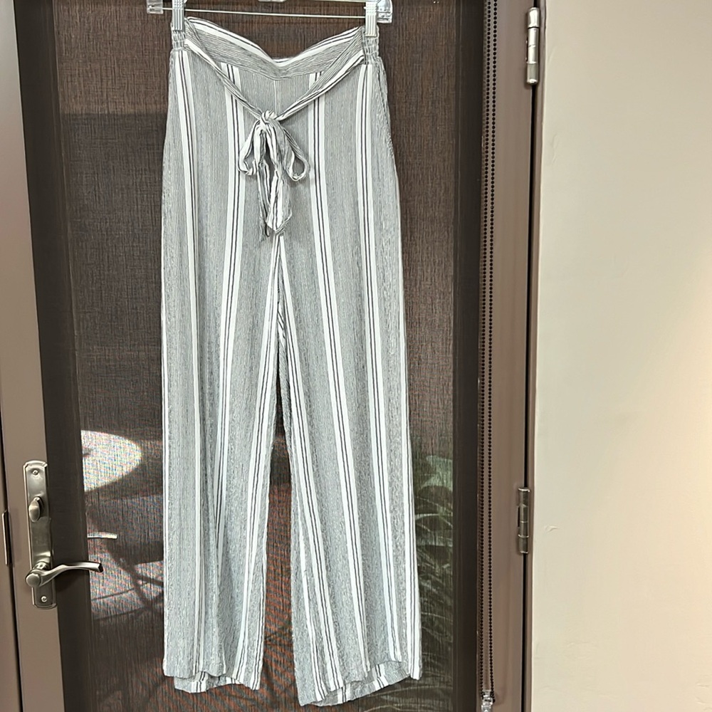 Angie wide leg stripe pants.